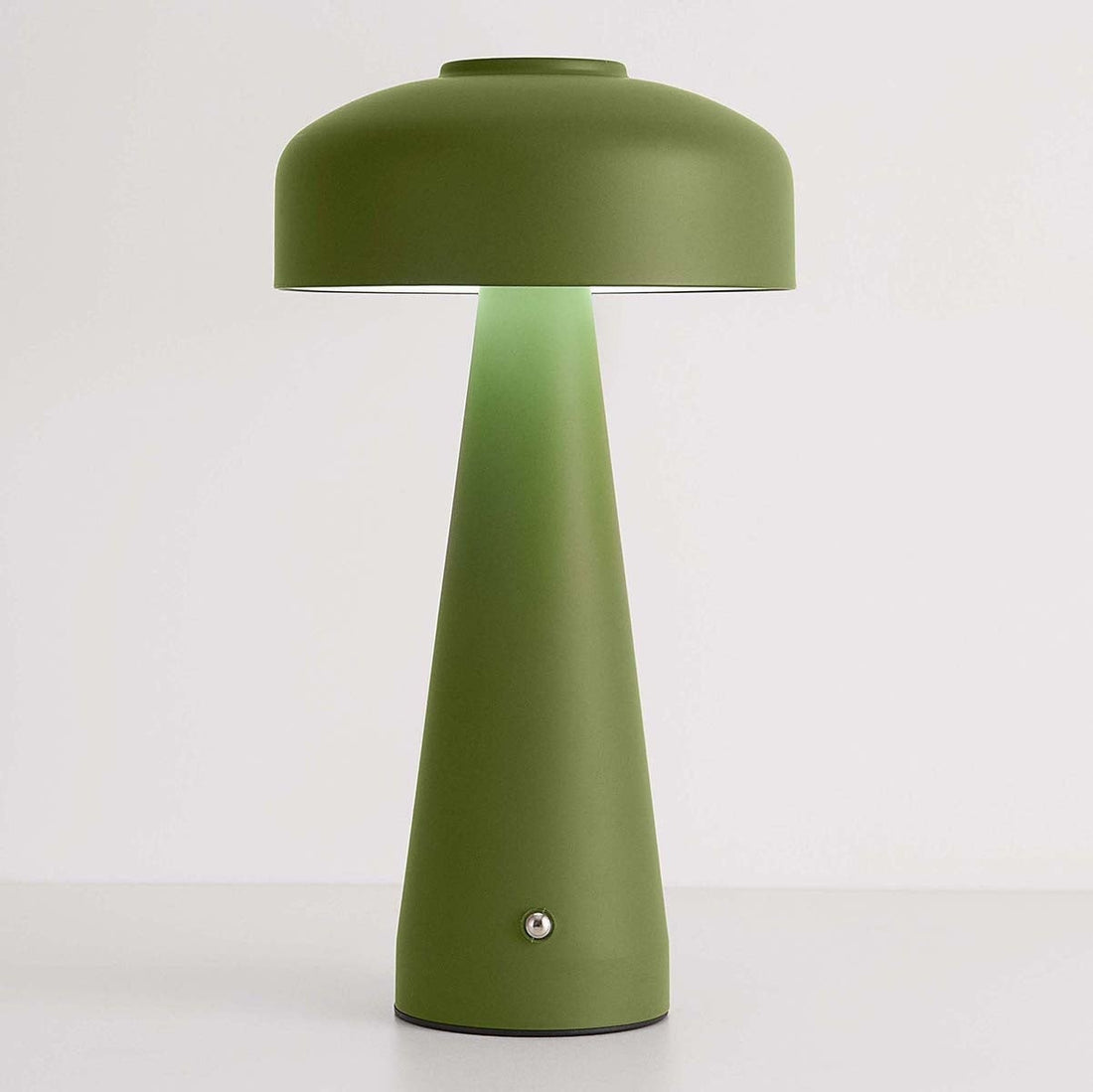 Momo Rechargeable Mushroom Table Lamp — Green