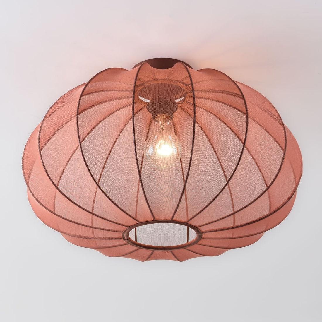 Amaro Fabric Ceiling Light — Terracotta Pink, 50 cm