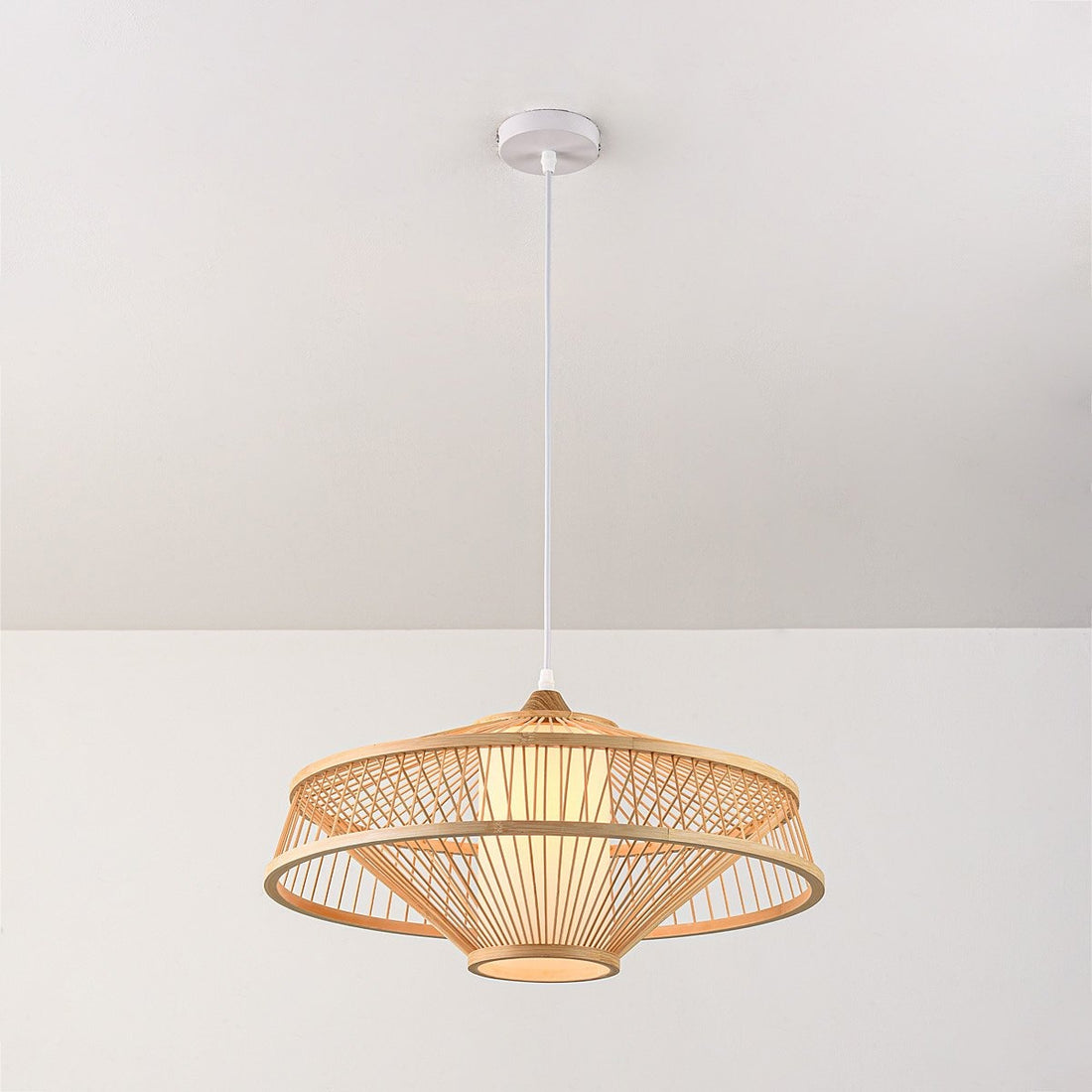 Oki Bamboo Pendant Light — Natural, 50 cm