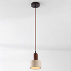 Taoka Travertine & Wood Pendant Light — Single