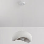 Katsura Layered Stone-Effect Pendant Light — White, 40 cm
