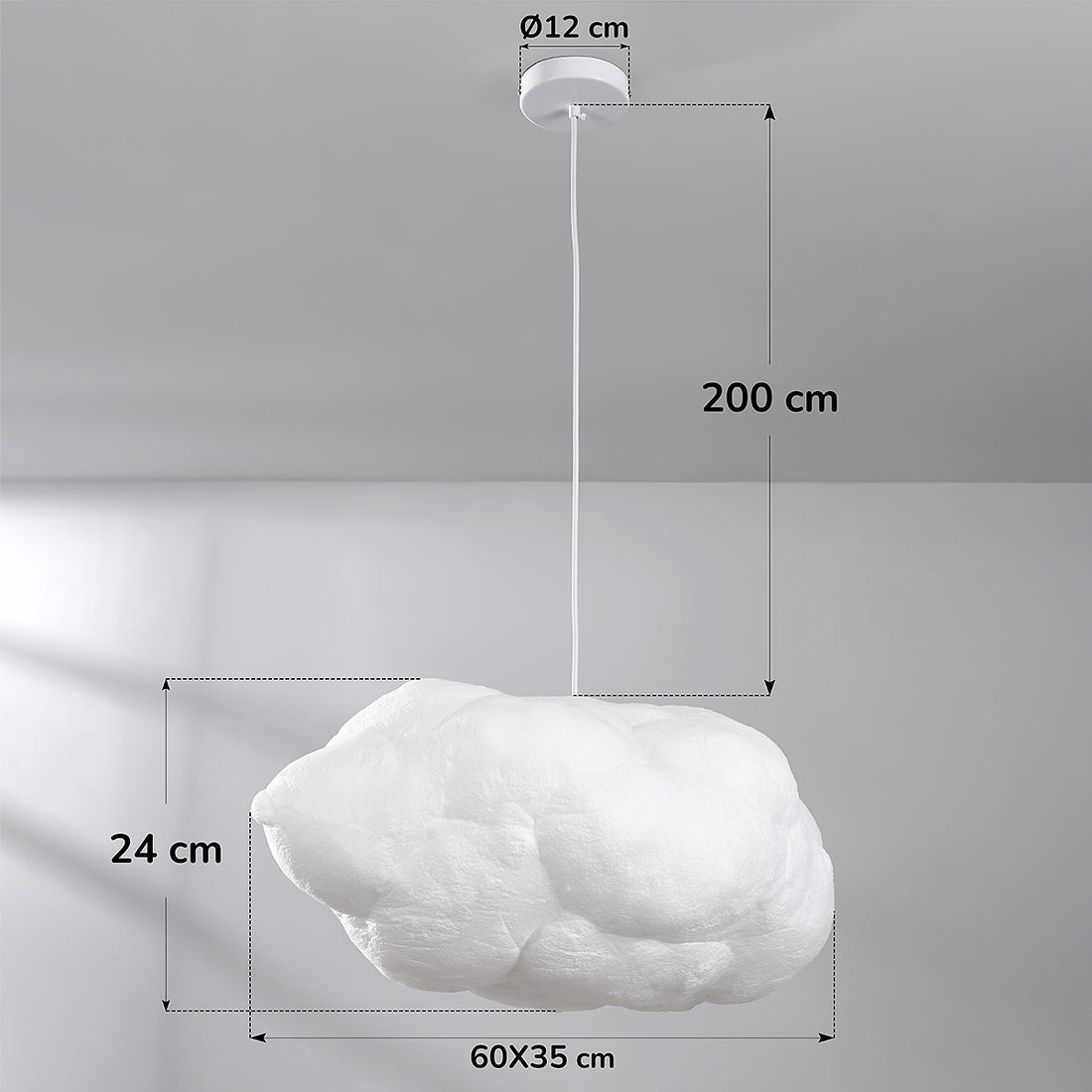Nuvola Cloud Pendant Light — White, Medium