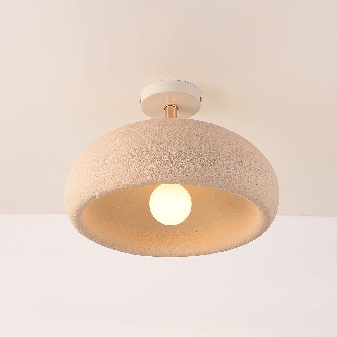 Zola Terrazzo-Effect Ceiling Light — Sand Beige & Rose Gold