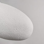 Kaia Curved Stone-Effect Pendant Light — White, 60 cm