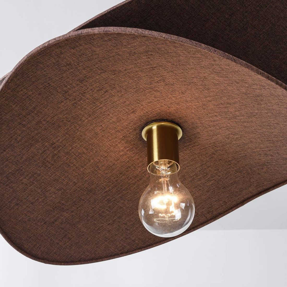 Hemi Linen Pendant Light — Brown
