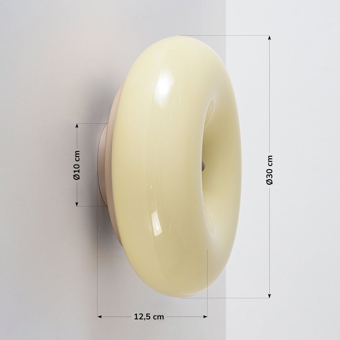 Rosa Beige Glass Wall Light — 3 Lights
