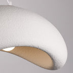 Katsura Layered Stone-Effect Pendant Light — White, 60 cm