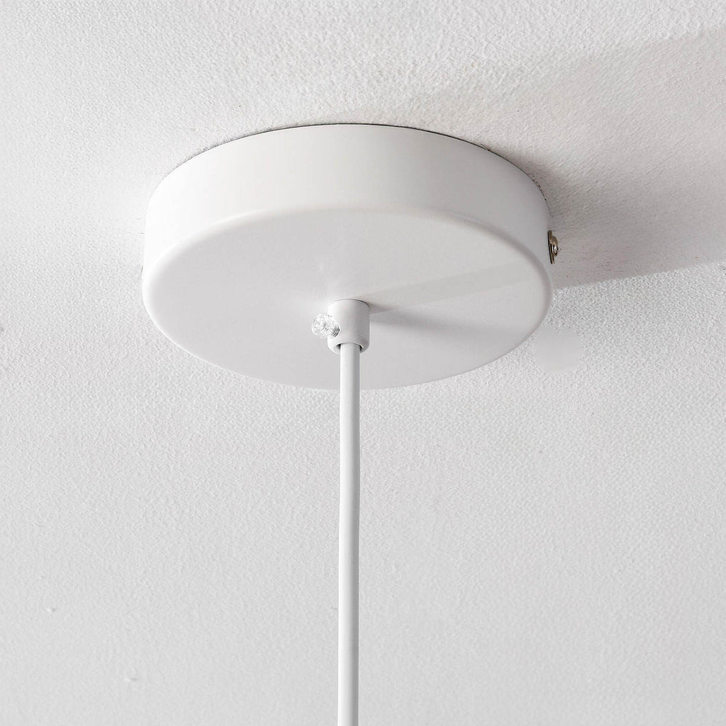 Kintsu Wide Stone-Effect Pendant Light — White