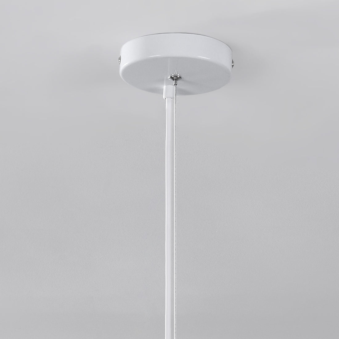 Shiro Round Disc Pendant Light — White Stone Effect, 60 cm