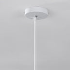 Shiro Round Disc Pendant Light — White Stone Effect, 60 cm