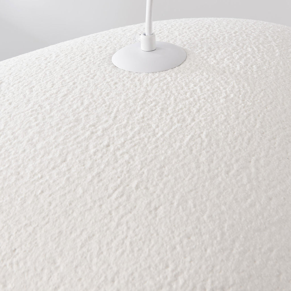 Kintsu Wide Stone-Effect Pendant Light — White
