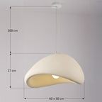 Kara Organic Stone-Effect Pendant Light — Sand Beige