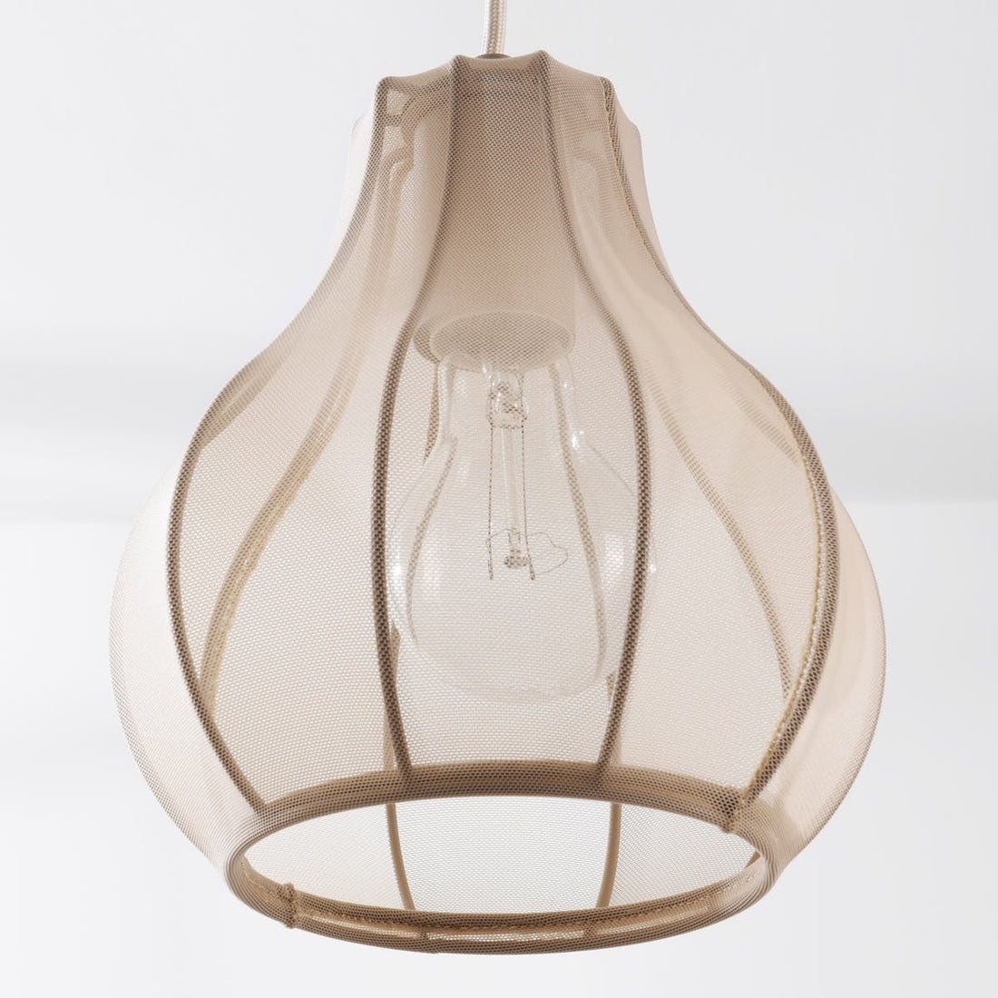 Aiko Five-Light Linen Pendant Bar — Sand Taupe