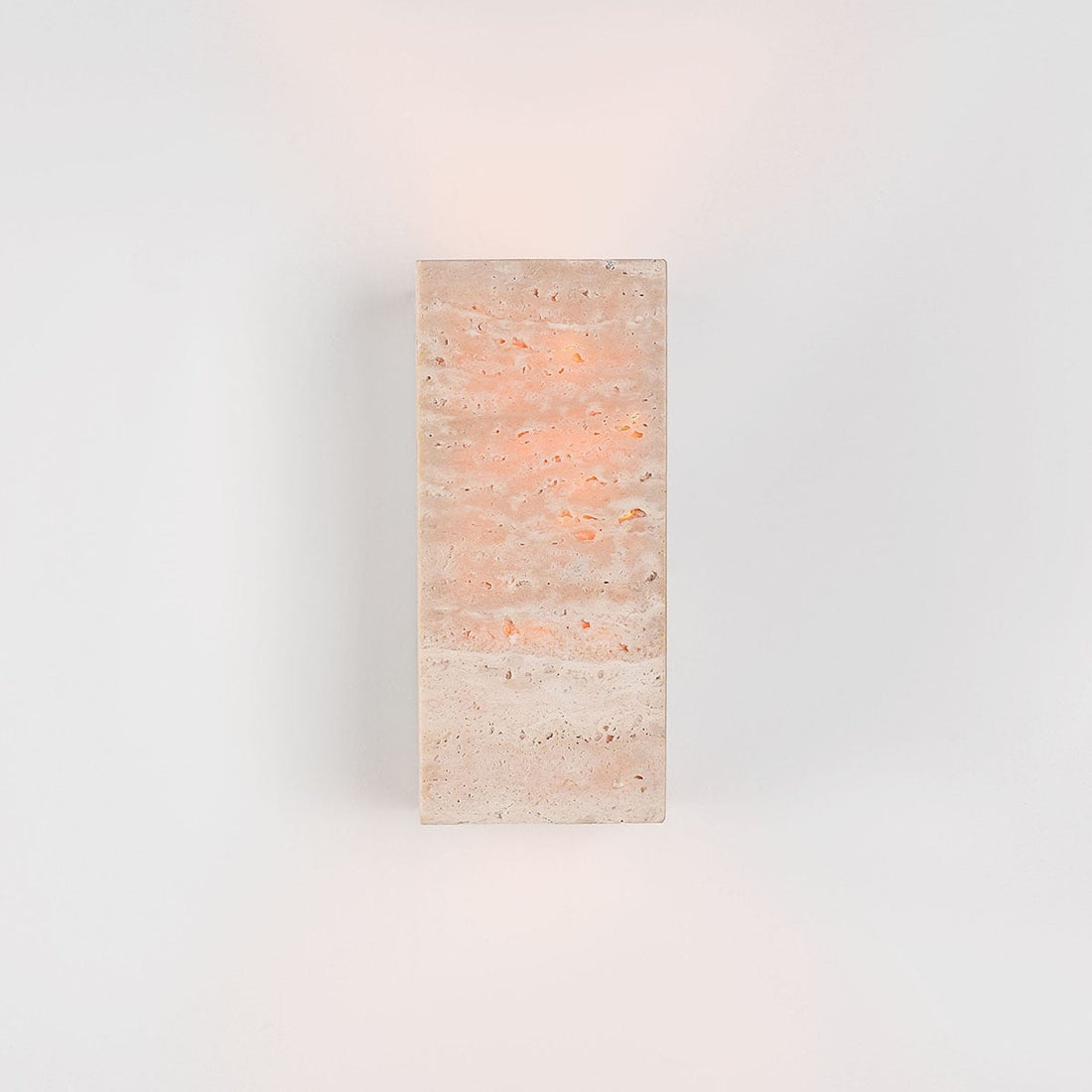Bloc Travertine Up & Down Wall Light — Sand Beige