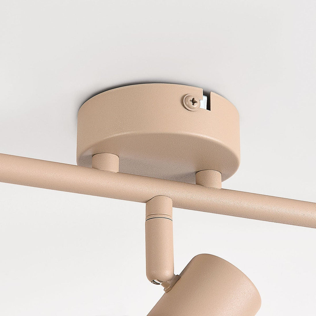 Beno Adjustable Spotlight Bar — Beige & Amber Glass, 3 Lights