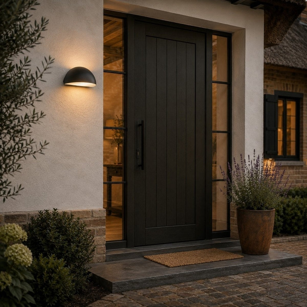 Bay Outdoor Wall Light — Black, 2 Lights in a room