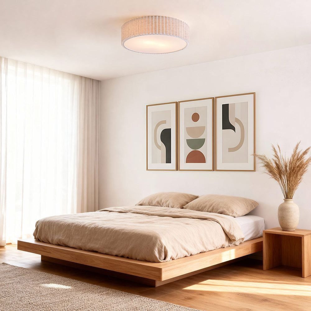 Off-white detail on Plisse Pleated Ceiling Light — Off-White, 40 cm