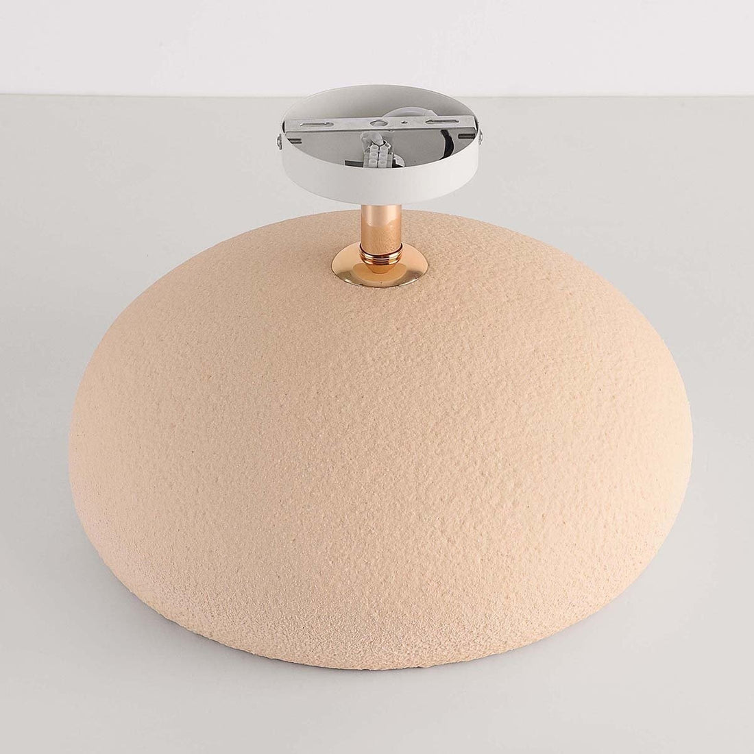 Zola Terrazzo-Effect Ceiling Light — Sand Beige & Rose Gold