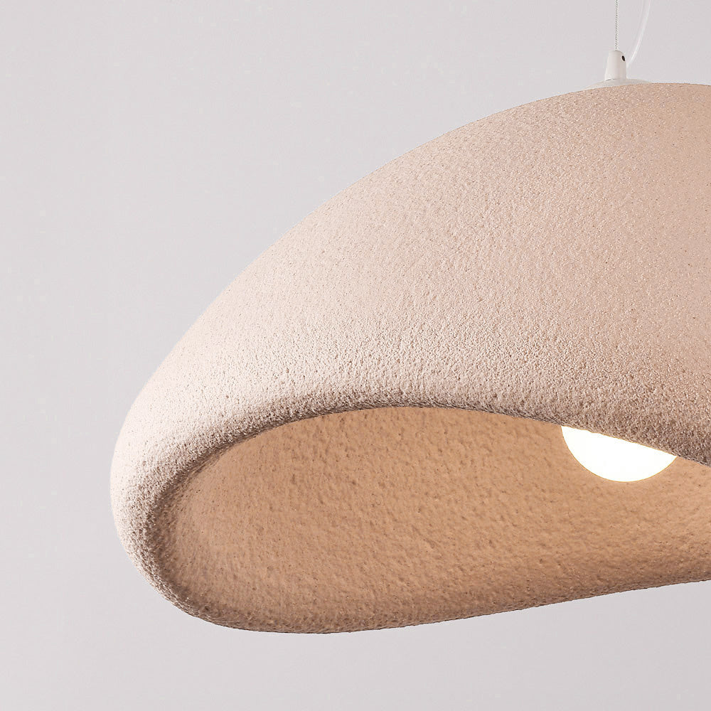 Kara Organic Stone-Effect Pendant Light — Dusty Pink