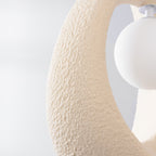 Akari Compact Stone-Effect Pendant Light — Sand Beige