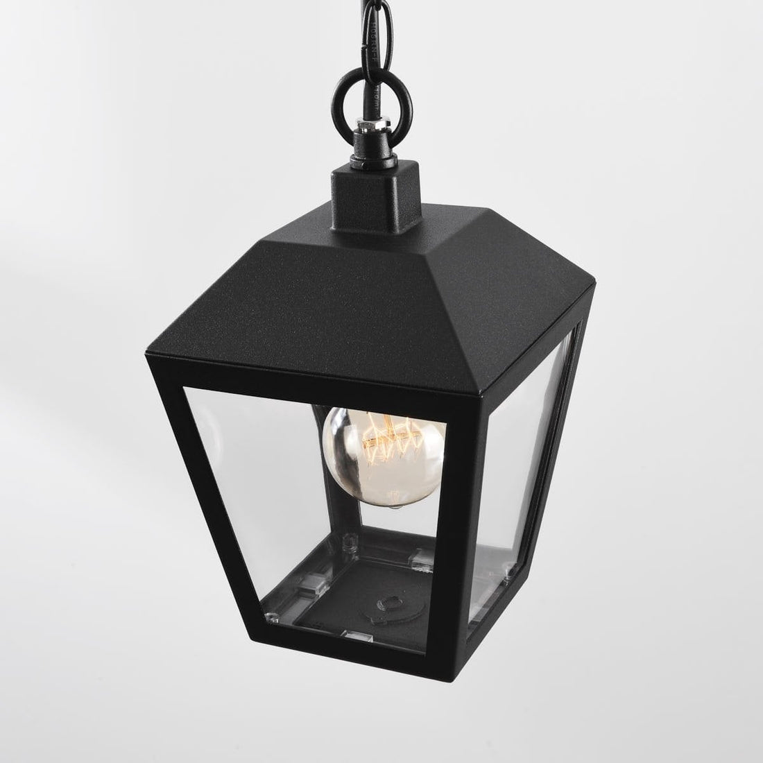 Cairn Rustic Lantern Outdoor Pendant Light — Black