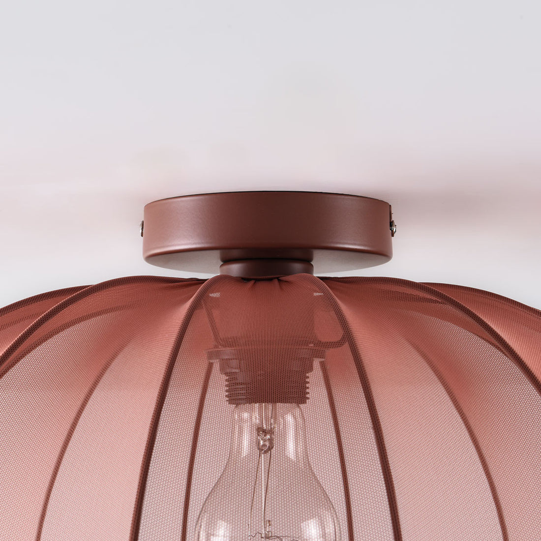 Amaro Fabric Ceiling Light — Terracotta Pink, 50 cm