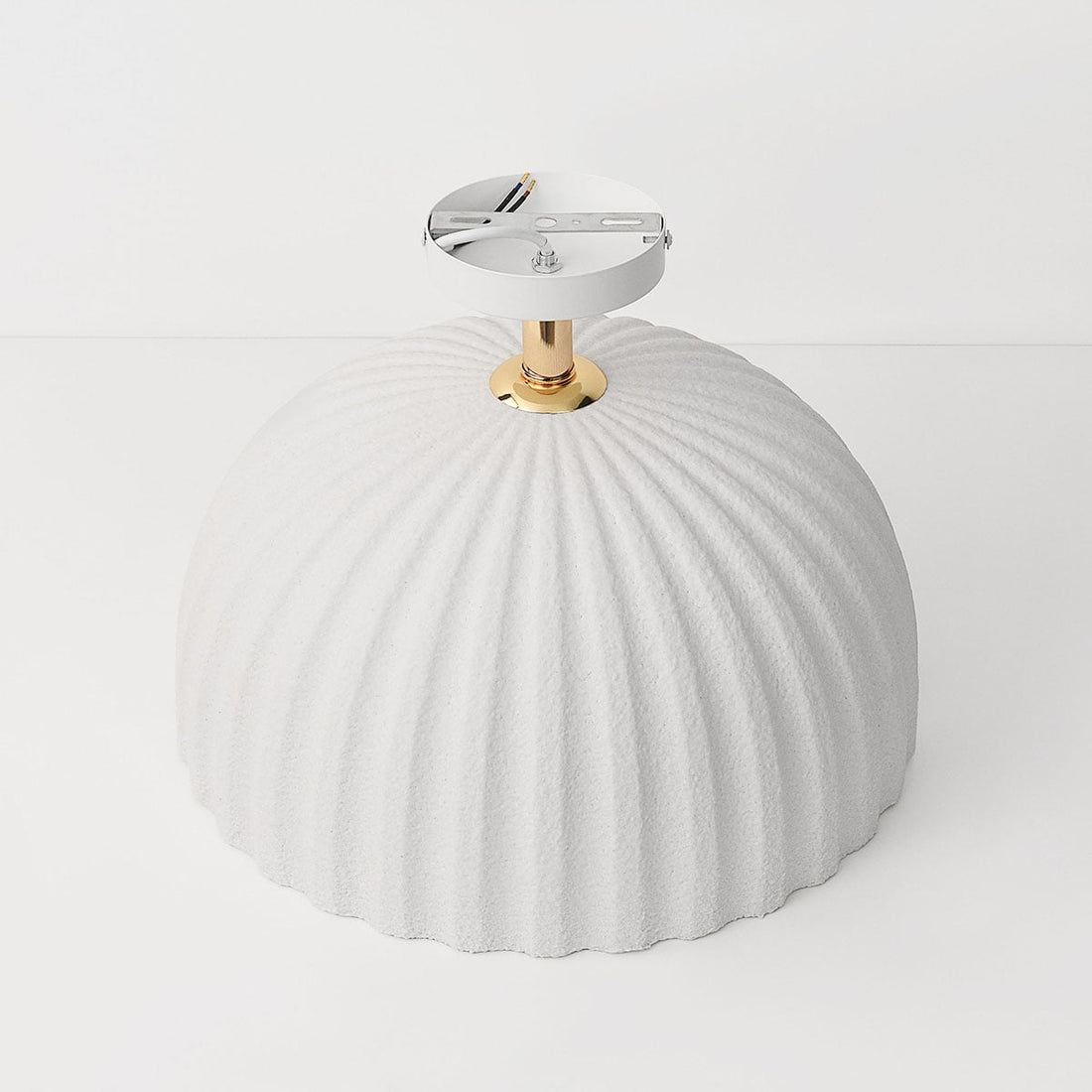 Riba Ribbed Ceiling Light — White, 40 cm