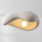 Kintsu Wide Stone-Effect Pendant Light — White