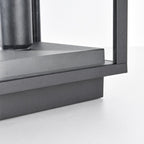 Sem Glass Panel Post Lantern — Black