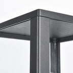 Sem Glass Panel Post Lantern — Black