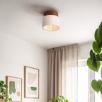 Tavira flush mount ceiling light installed in modern living room interior