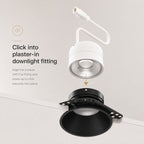 LED module clicking into the Kanto Mini plaster-in downlight fitting
