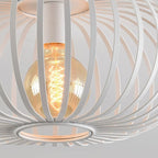 Lacena Sculptural Iron Cage Ceiling Light — White