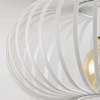 Lacena Sculptural Iron Cage Ceiling Light — White