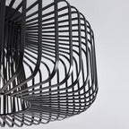 Cassio Industrial Cage Pendant Light — Black