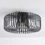 Cassio Industrial Cage Pendant Light — Black