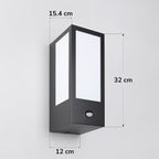 Lyon PIR Sensor Outdoor Wall Light — Aluminium, Black