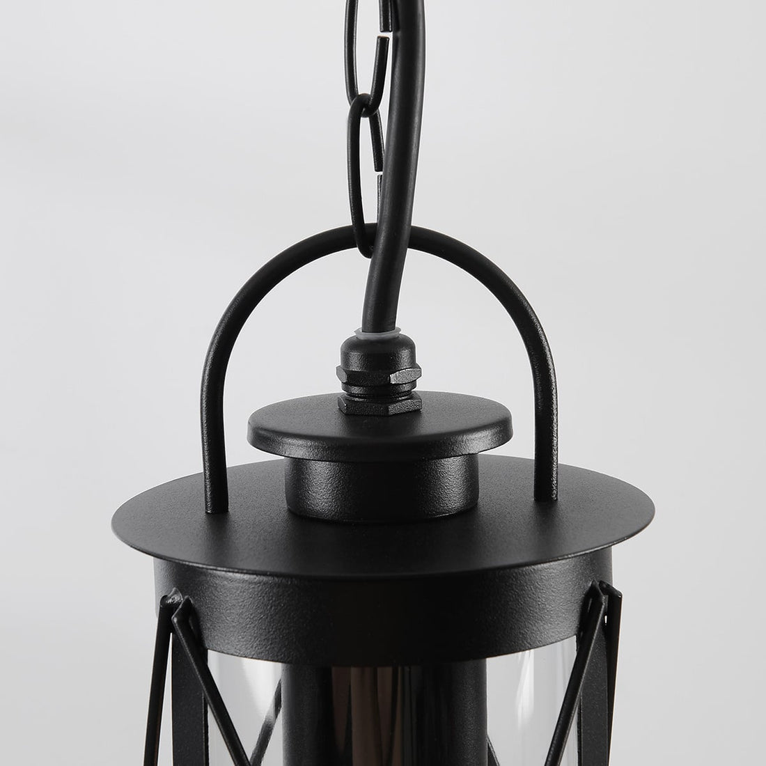 Top of the Malmo lantern with hanging ring and chain