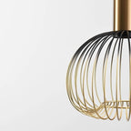 Velia 3-Light Cage Pendant Light — Black and Gold