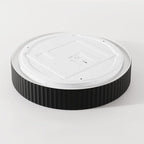 Senna Ribbed LED Flush Ceiling Light — Dimmable, Black
