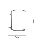 Jen Modern Round Up Down Wall Light — Black with Gold