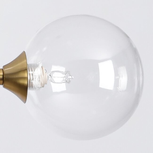 Calla Glass Globe Pendant Ceiling Light — Clear, Gold