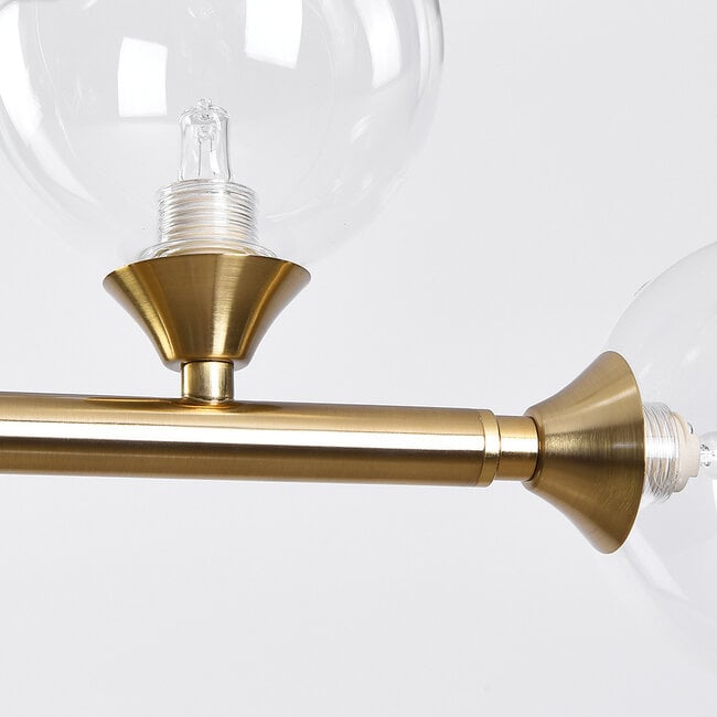 Calla Glass Globe Pendant Ceiling Light — Clear, Gold
