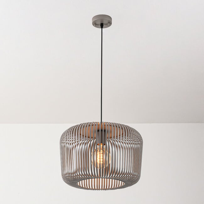 Raina Open Sphere Pendant Light — Metal, Light Grey