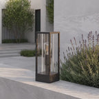 Ted Box Outdoor Post Aluminium Lantern — Black