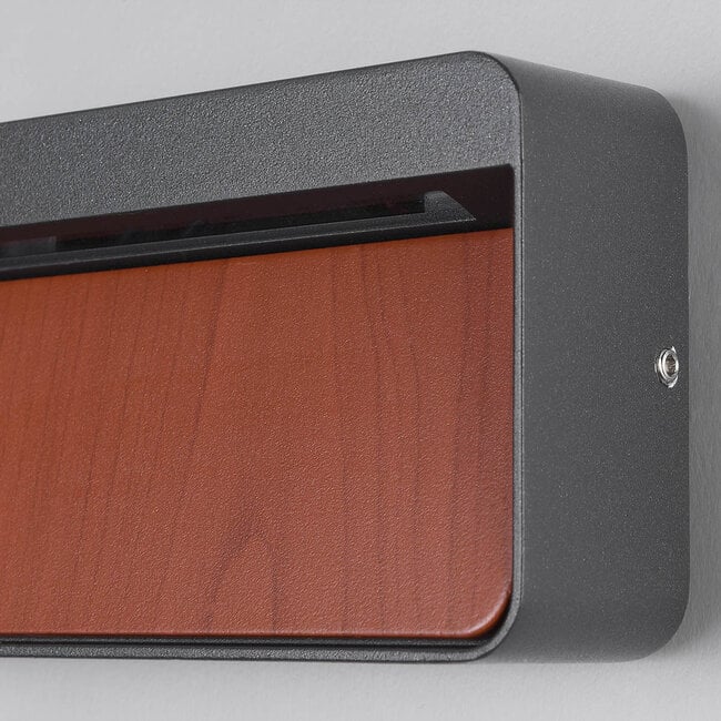Loren LED Outdoor Wall Light — Anthracite and Wood