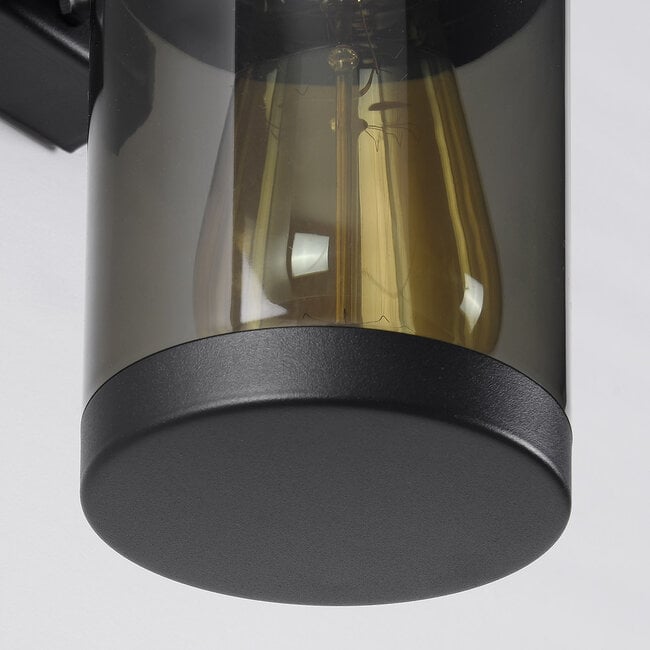 Rouen Round Doule Outdoor Wall Light — Stainless Steel, Black