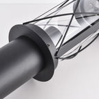 Lucia Rustic Bollard Post Light — Stainless Steel, Black 80cm